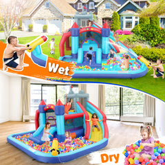 Whubefy Inflatable Bounce House Water Slide