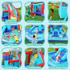 Whubefy Inflatable Bounce House Water Slide