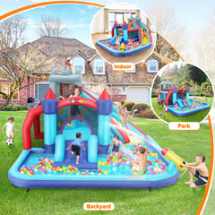 Whubefy Inflatable Bounce House Water Slide